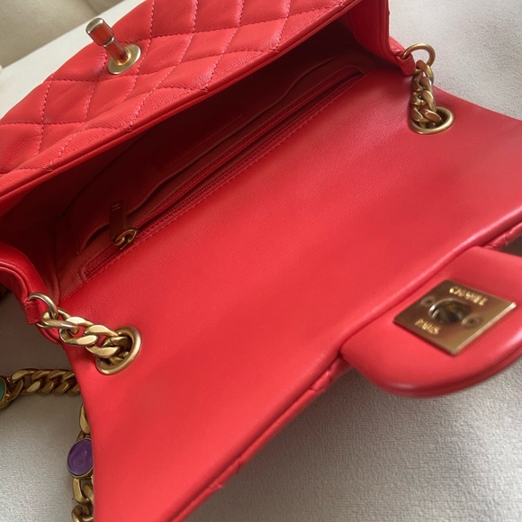 Chanel Quilted Lambskin Mini Rectangular with jewels chain - Picture 12 of 16